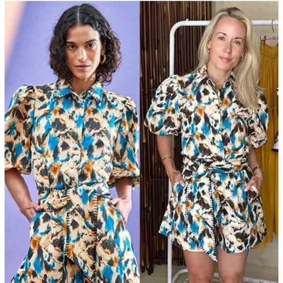 HUNTER BELL Sz 8 Ashton Shorts Tie Dye Linen Blend NWT - Picture 9 of 9